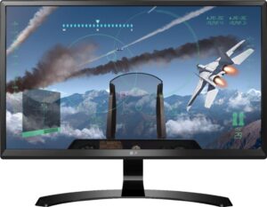 LG 24 inch (60.45 cm) 2560x1600 Pixels Gaming 4K UHD LED Monitor - 4K UHD, IPS Panel with HDMI, Display, Audio Out, Heaphone Ports - 24UD58 (Black)