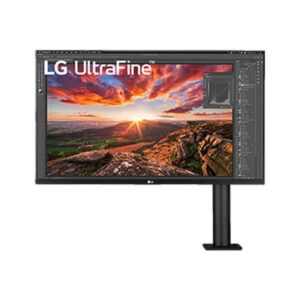 LG Ultrafine Display Ergo - 32Un880, 31.5 Inches (80 Cm) LCD 4K-Uhd 3840 X 2160 Pixels HDR 10, Dci-P3 90%, Inbuilt Speaker (5W X 2), Tilt/Height/Swivel/Pivot/Extend/Retract, Display Port (Black)