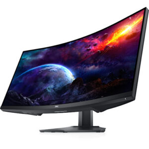 Dell-S3422DWG (86.36 cm) WQHD Monitor 3440 x 1440 @144Hz(DP) & 100Hz(HDMI), Brightness 400 cd/m², 99% sRGB, 90% DCI-P3, Arsenic-Free Glass, HDR 400 Compatible, Height & Tilt Adjustment