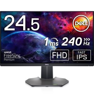Dell-S2522HG (62.23 cm) FHD Gaming Monitor 1920 x 1080 at 240Hz, IPS Panel,Built-in Devices USB 3.2 Gen 1 hub, Brightness 400 cd/m², 99% sRGB, 16.7M Colors, Comfortview Technology, 3 Year Warranty
