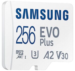 Samsung EVO Plus 256GB microSDXC UHS-I U3 130MB/s Full HD & 4K UHD Memory Card (MB-MC256KA)