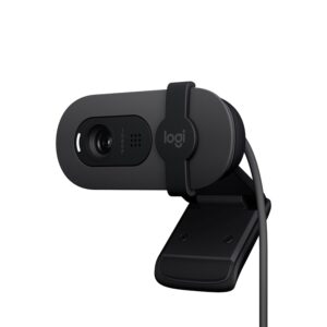Logitech Brio 100 Full HD Webcam for Meetings and Streaming, Auto-Light Balance, Built-in Mic, Privacy Shutter, USB-A, for Microsoft Teams, Google Meet, Zoom and More- Graphite / Rose / White