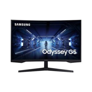 Samsung 27-inches 68.46cm 2560 X 1440 (WQHD) Pixels Odyssey G5 Gaming, Ultra WQHD, 144 Hz, 1ms, 1000R Curved Monitor, QLED, AMD FreeSync Premium LC27G55TQWWXXL, Black