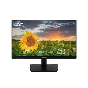 ViewSonic VA2209-H Full HD 1080p SuperClear® IPS 22 Inch Eye-Care Monitor, Adaptive Sync 75Hz, 104% sRGB, Flicker Free, Tilt (Forward/Back), VESA, HDMI, 3.5mm Audio Out
