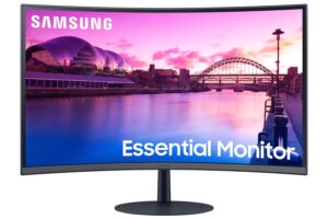 Samsung 27-Inch(68.6cm) FHD 1000R Curved LCD Monitor, VA, 75 Hz, Bezel Less Design, AMD Freesync, Speakers, DP, HDMI, Audio-in Port (LS27C390EAWXXL, Black)