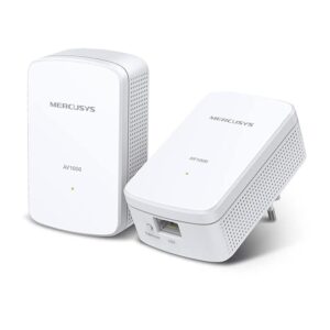 Mercusys MP500 KIT AV1000 Gigabit Powerline Starter Kit | Super-Fast Wired Gigabit LAN Adapter | 1000 Mbps HomePlug AV2 | Plug and Play