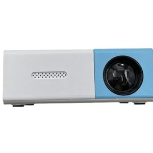 TONZO LS-202 Portable Mini LED Projector with Remote| 1500 Lumens| 150" Large Screen| AV,VGA,HDMI| Dual Power Input| Built-in-Speaker| Economical Projector in Category| Home Cinema Projector-(Blue)