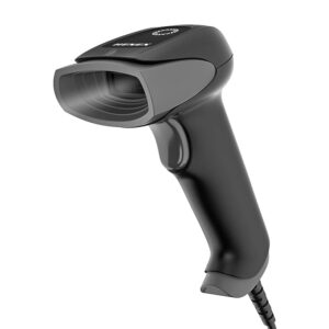 HENEX HC-9205 Wired Barcode Scanner BIS Approved Handheld Barcode Reader USB 1D Bar Code Scanner is Used in Supermarkets, Convenience Stores, Warehouses Barcode Reader (Black)