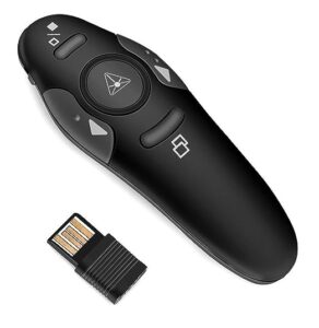 rts Power Point Clicker USB Wireless 2.4ghz Remote Control Presentation for Laptop Slideshow Projector Presentations with Laser Pointer for Windows