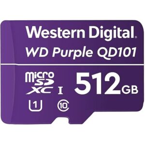 Western Digital WD Purple 512GB Surveillance and Security Camera Memory Card for CCTV & WiFi Cameras (WDD512G1P0C)