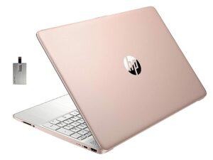 HP 2022 15.6'' FHD Business Laptop, AMD Ryzen 5-5625U Processor, 32GB RAM, 1TB PCIe SSD, AMD Radeon Graphics, HD Webcam, HDMI, Bluetooth, Wi-fi, Win 11, 32GB SnowBell USB Card, Rose Gold