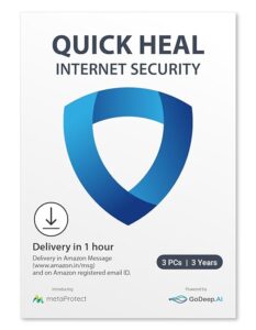 Quick Heal Internet Security - 3 Users, 3 Years (Email Delivery in 2 hours- No CD)