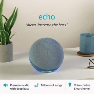 Echo (4th Gen, 2020 release) | Premium sound powered by Dolby and Alexa (Blue)