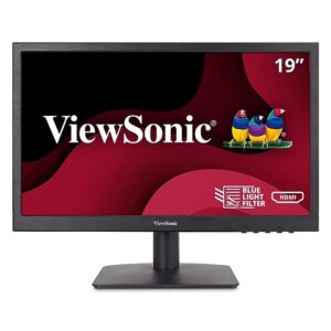 ViewSonic VA1903H-2 19-Inch WXGA 1366x768 Pixels 16:9 Widescreen Monitor with Enhanced View Comfort, Custom ViewModes and HDMI for Home and Office,Black (LED Backlit Display)