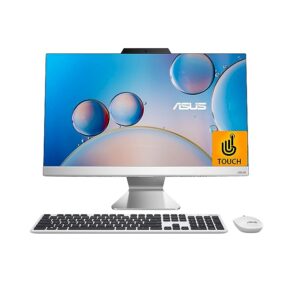 ASUS AiO A3 Series, 23.8" (60.45 cm) FHD Touch, Intel Core i5-1235U 12th Gen, All-in-One Desktop (8GB/512GB SSD/Windows 11/Office 2021/with Wireless Keyboard & Mouse/White/5.4 kg), A3402WBAT-WA001WS
