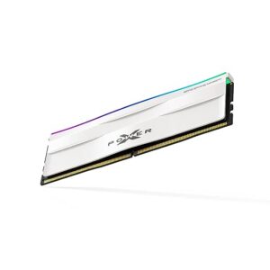 Silicon Power XPOWER Zenith RGB DDR5 16GB 5200MHz PC5-41600 CL38 1.25V UDIMM Gaming Desktop Computer RAM Memory, White