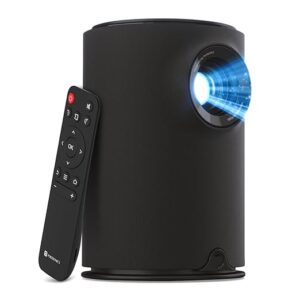 Portronics Beem 410 Smart LED Projector with Android 9.0, 3600 Lumens (250 ANSI), 1080p HD Resolution, Up to 200 Inches Screen, WiFi, Screen Mirroring, 6W Speaker with Netflix, Hotstar, Prime & More