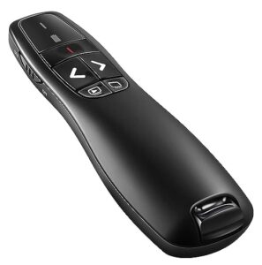 rts 2021-2022 Wireless Presenter Laser Powerpoint PPT Presenter Slide Changer Controller with USB Receiver Battery Indicator for Mac/Computer/Laptop Windows Mac PC Presentation Clicker for Keynote/PPT/Google Slides