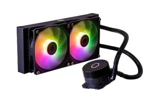 Cooler Master ML240L Core ARGB CPU Liquid Cooler - Black | Support Intel and; AMD Processor - LGA1700, LGA1200, LGA1151, AM5, AM4 | Gen S Dual Chamber Pump | 240mm AIO | New Pressure Optimised Fans