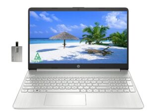 HP 2022 15.6" Touchscreen HD Laptop, 11th Generation Intel Core i5-1135G7, 32GB RAM, 1TB PCIe SSD, Intel Iris Xe Graphics Full-Size Keyboard, Natural Silver, Windows 11 S, 32GB USB Card