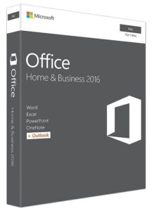 Microsoft Office Home and Business 2016, One-Time Purchase for 1 User, Lifetime Validity (Mac)(Activation Key Card)