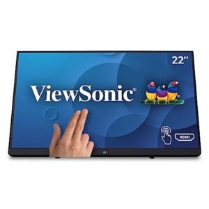 ViewSonic TD2230 22 Inch IPS FHD 1080p Monitor, Built-in Speaker 3Wx2, HDMI, DisplayPort, VGA, 1 Year Extended Warranty Upon Registration