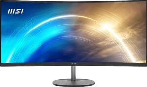 MSI PRO MP341CQ 34-Inch Full HD Computer Monitor - Professional Flat LED Monitor with 100Hz Refresh Rate, Anti-Glare & Anti-Flicker Technology PC Monitor for Desktop, VESA Mount (Black)