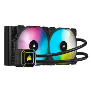 Corsair iCUE H115i RGB PRO XT, 280mm Radiator, Dual 140mm PWM Fans, Software Control, Liquid CPU Cooler, Black (CW-9060047-WW)