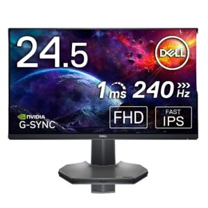 Dell 24"/60.96 cmFHD Gaming Monitor 1920 x 1080 Pixels, IPS Panel, NVIDIA® G-SYNC® Compatible Certified, AMD FreeSync, Premium Technology, 2X HDMI, 1x Display Port, 1x Audio Line Out | G2422HS-Black