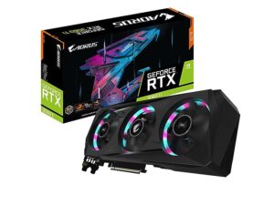 GIGABYTE AORUS GeForce RTX 3060 Ti Elite 8G Graphics Card, 3X WINDFORCE Fans, 8GB 256-bit GDDR6, GV-N306TAORUS E-8GD Video Card
