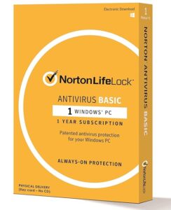 Norton Anti Virus Basic - 1 Device - 12months - Physical Delivery (Activation Key Card)