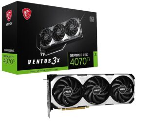 MSI Geforce RTX 4070 Ti Ventus 3X 12G Oc Gaming Graphics Card-12Gb Gddr6X,2655 Mhz,Pci Express Gen 4,192-Bit,3X Dp V 1.4A,Hdmi 2.1A (Supports 4K&8K HDR),pci_e