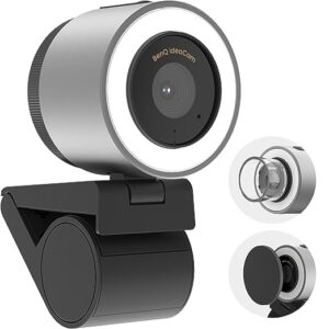 BenQ ideaCam S1 Plus,Webcam with Noise Canceling Microphone and Light, Webcam to Document Cameras and Macro View, USB Web Cam Compatible for Computer,Video Streaming,15X Zoom Lens,Privacy Cover