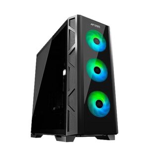 Ant Esports Dynamic GT Mid-Tower Computer Case/Gaming Cabinet - Black | Supports E-ATX, ATX, Micro-ATX, Mini-ITX | Pre-Installed 3 x 120mm Front Fans and 1 x 120 mm Rear Fan