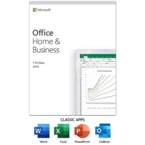 Microsoft office 2019 Home and Business for 1 PC or 1 MAC ( Activation Key Card)