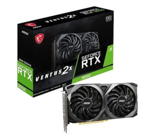 MSI Gaming GeForce RTX 3050 8GB GDRR6 128-Bit HDMI/DP PCIe 4 Torx Twin Fans Ampere OC Graphics Card (RTX 3050 Ventus 2X 8G OC)