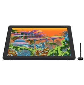 HUION KAMVAS 22 Plus Pen Display Graphics Drawing Tablet with Full-Laminated QD LCD Screen 140% s RGB Android Support Battery-Free Stylus 8192 Pen Pressure Tilt Adjustable Stand - 21.5inch