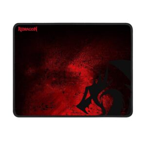 Redragon P016 Gaming Mouse Pad, Large 13 x 10.2 x 0.1 Inches, Stitched Edges, Waterproof, Black Red Dragon Design, Pixel-Perfect Accuracy Optimized for All MMO Computer Mouse Sensitivity and Sensors