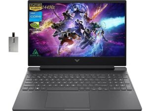 HP 2022 Victus 15.6" FHD 144Hz Gaming Laptop, Intel 12th Core i5-12450H, 16GB RAM, 1TB PCIe SSD, NVIDIA GeForce GTX 1650 Graphics, Backlit Keyboard, Win 11 Pro, Mica Silver, 32GB Snowbell USB Card