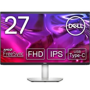 Dell 27" (68.58 cm) FHD Monitor 1920 x 1080 Pixels at 75 Hz|IPS Panel|Aspect Ratio 16:9|AMD FreeSync|Brightness: 300 cd/m²|Contrast Ratio 1000:1/1000:1 (Dynamic)|Color Gamut: 99% sRGB|S2723HC-Black
