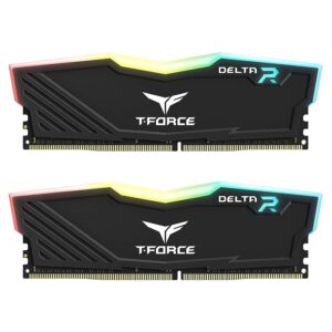 TEAMGROUP T-Force Delta RGB DDR4 16GB (8GBx2) 3200MHz (PC4-25600) CL16 Desktop Gaming Memory Module ram TF3D416G3200HC16CDC01 - Black
