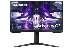 Samsung 24-inch(60.50cm) Gaming, FHD, 144 Hz, 1 Ms, Flat Monitor, HAS, 3-Sided Borderless Display, Eye-Saver Mode, AMD FreeSync Premium, (LS24AG304NWXXL, Black)