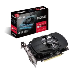 ASUS Phoenix AMD Radeon™ RX 550 Graphics Card (PCIe 3.0, 4GB GDDR5 Memory, HDMI, DisplayPort, DVI-D, IP5X, Dual Ball Fan Bearings, Auto-Extreme)