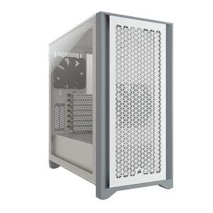 Corsair 4000D Airflow Tempered Glass Mid-Tower ATX Computer Case/Gaming Cabinet - White - CC-9011201-WW