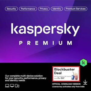 Kaspersky | Premium - Total Security (Ultimate Security) | 1 User | 1 Year | Win Movie Voucher with Every Purchase (Offer Valid till 30th September 2023) | Email Delivery in 1 Hour - No CD
