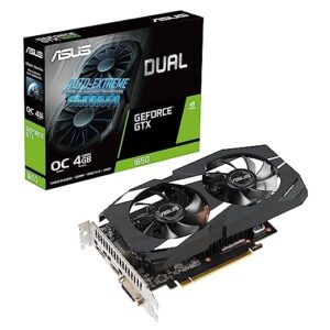 ASUS GeForce GTX 1650 Overclocked 4GB Dual-Fan Edition VR Ready HDMI DP 1.4 DVI gddr6 pci_e_x16 Graphics Card (Dual-GTX1650-O4G)