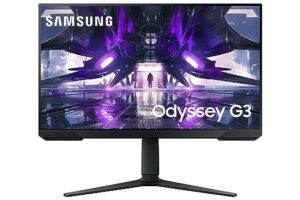 Samsung 27-inch(68.60cm) 1920 x 1080 Pixels LCD Gaming Monitor, FHD, 144 Hz, 1 Ms, Flat Monitor, HAS, 3-Sided Borderless Display, Eye-Saver Mode, AMD FreeSync Premium (LS27AG30ANWXXL, Black)