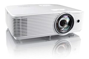 Optoma Store EH412ST HDMI, VGA, USB-A Short Throw 1080P HDR Portable Professional Projector with Super Bright 4000 Lumens, 15, 000 Hour lamp Life, Speaker Built in - White