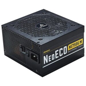 Antec NeoECO NE750G M 80+ Gold Certified Fully Modular PSU, Continuous Power with 120mm Silent Cooling Fan