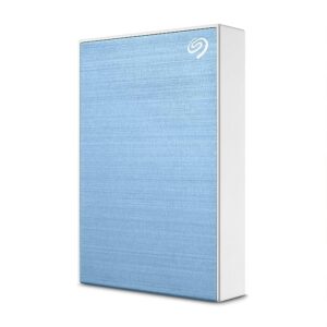 Seagate One Touch 5TB External HDD with Password Protection, USB, Light Blue, for Windows and Mac, with 3 yr Data Recovery Services, and 4 Months Adobe CC Photography (STKZ5000402)
